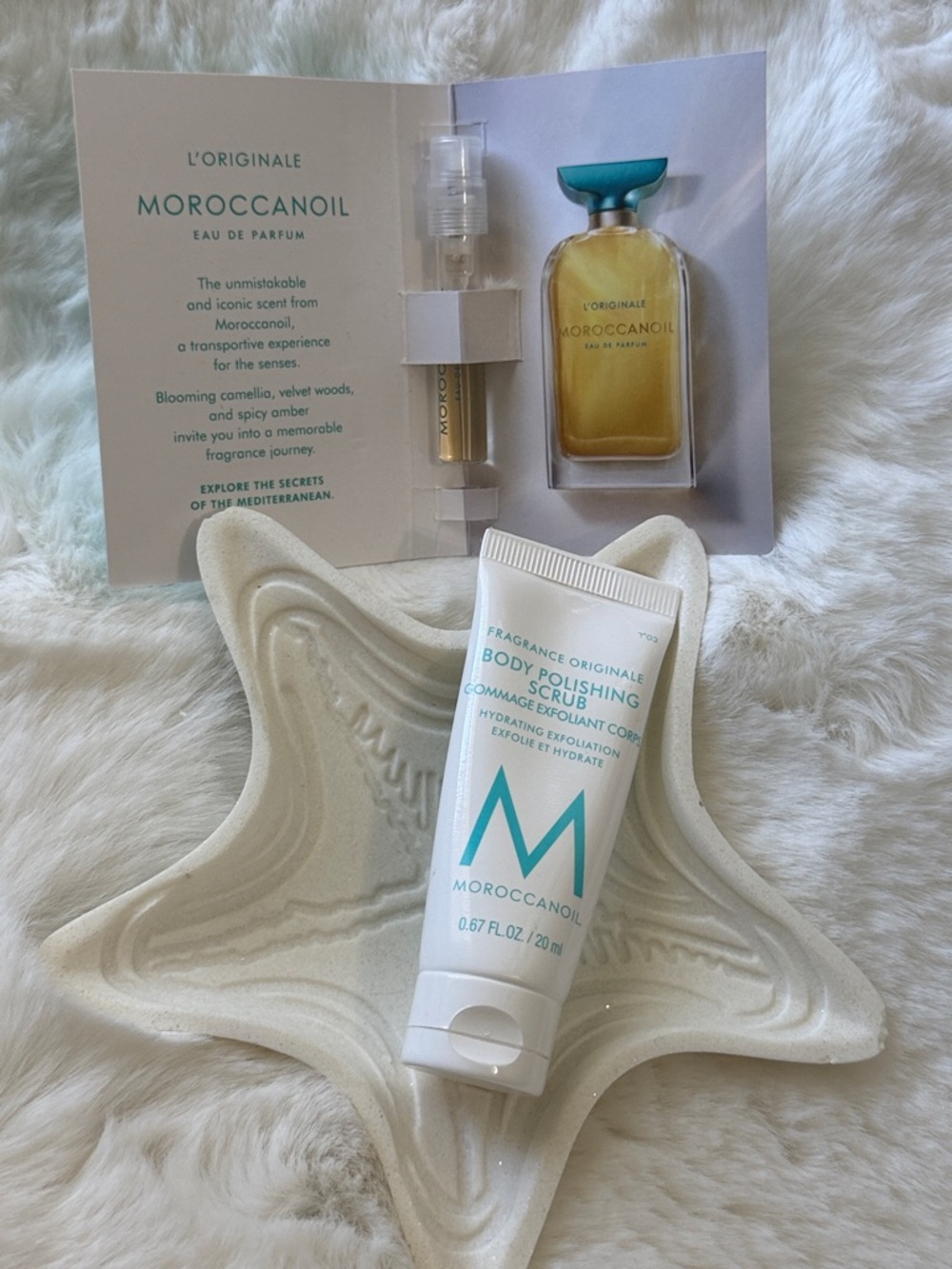 Moroccanoil L'Originale Eau de Parfum Sample and Scrub bundle